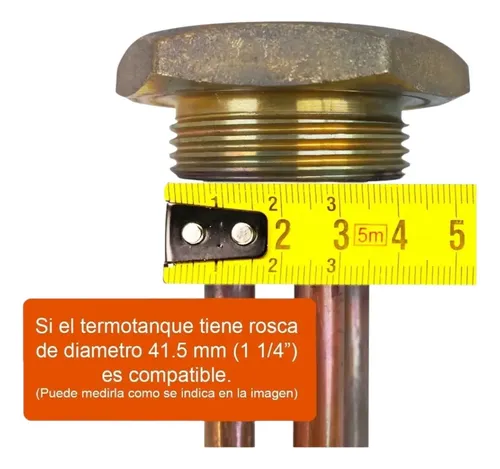 Resistencia De Bronce 1500w Con Termostato Para Termotanque — foto 2 · MadsJeez Marketplace