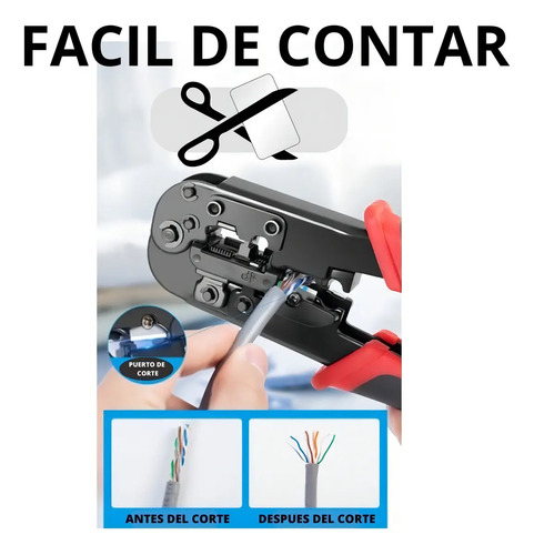Pinza Crimpeadora Cables Red Rj45 Rj11rj9 Pelacables 6p8p4p — foto 6 · MadsJeez Marketplace