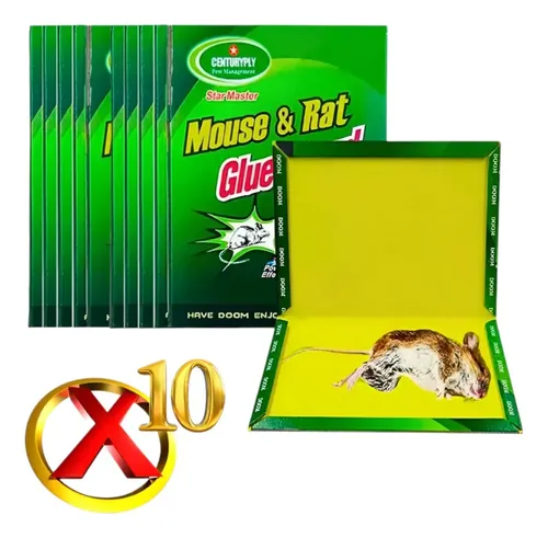Pack X10 Placa Trampa Atrapa Rata Roedores Ratones Pegamento — foto 9 · MadsJeez Marketplace