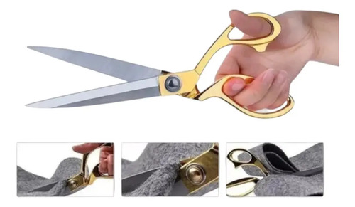 Tijera Profesional Dorada  Modista 26cm Tela Lana Premium Dorado — foto 2 · MadsJeez Marketplace