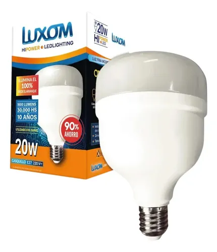 Lampara Led 20w Galponera Luz Fria Blanca Luxom Premium Alta Blanco Frío — foto 2 · MadsJeez Marketplace