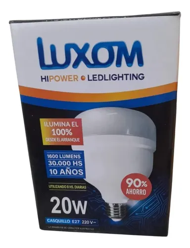 Lampara Led 20w Galponera Luz Fria Blanca Luxom Premium Alta Blanco Frío — foto 3 · MadsJeez Marketplace