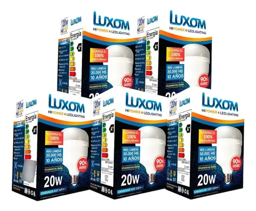 Lampara Led 20w Galponera Luz Fria Blanca Luxom Premium Alta Blanco Frío — foto 5 · MadsJeez Marketplace
