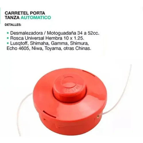 Cabezal Carretel Automatico Desmalezadora Portatanza Lusqtof Rojo — foto 5 · MadsJeez Marketplace