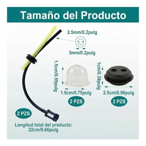 Kit Desmalezadoras 26/33/43/52cc Bombin Tapón Mangueras Niwa — foto 12 · MadsJeez Marketplace