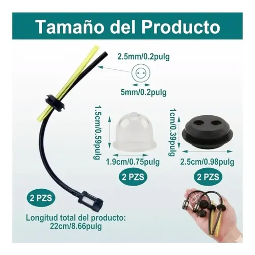 Kit Desmalezadoras 26/33/43/52cc Bombin Tapón Mangueras Niwa — foto 4 · MadsJeez Marketplace