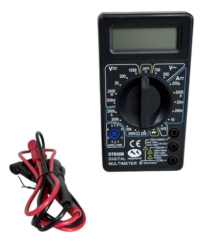 Multimetro Tester Compacto Digital Profesional Con Cables — foto 2 · MadsJeez Marketplace