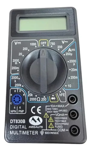 Multimetro Tester Compacto Digital Profesional Con Cables — foto 3 · MadsJeez Marketplace