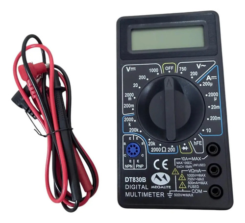 Multimetro Tester Compacto Digital Profesional Con Cables — foto 4 · MadsJeez Marketplace