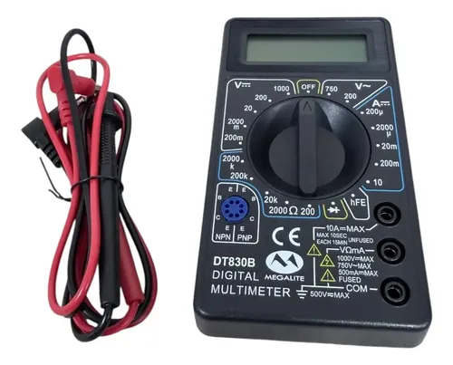 Multimetro Tester Compacto Digital Profesional Con Cables — foto 7 · MadsJeez Marketplace