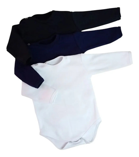Pack 3 Body  Manga Larga 100% Algodon Invierno Bebe Beige 0-1 M Lisa — foto 2 · MadsJeez Marketplace