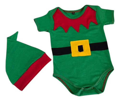 Body Navideño Bebe Duende Verde Verde 1-3 M — foto 10 · MadsJeez Marketplace