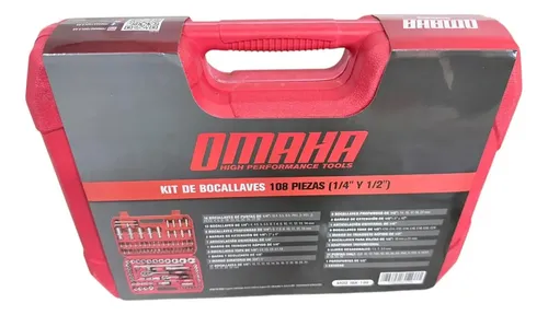 Kit De Bocallaves Omaha 108 Piezas [1/4 ] [1/2 ] Rojo — foto 9 · MadsJeez Marketplace