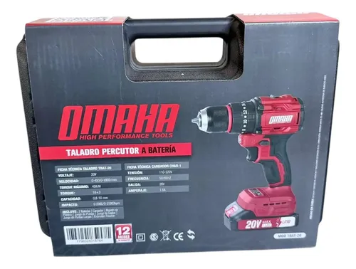 Taladro Atornillador Percutor Brushless Omaha 20v 45nm Con 2 Rojo 50/60hz — foto 6 · MadsJeez Marketplace