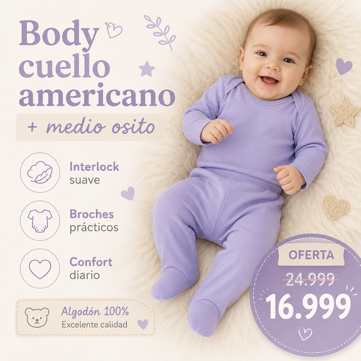Body Cuello Americano + Medio Osito · Mellimelos — foto 6 · MadsJeez Marketplace