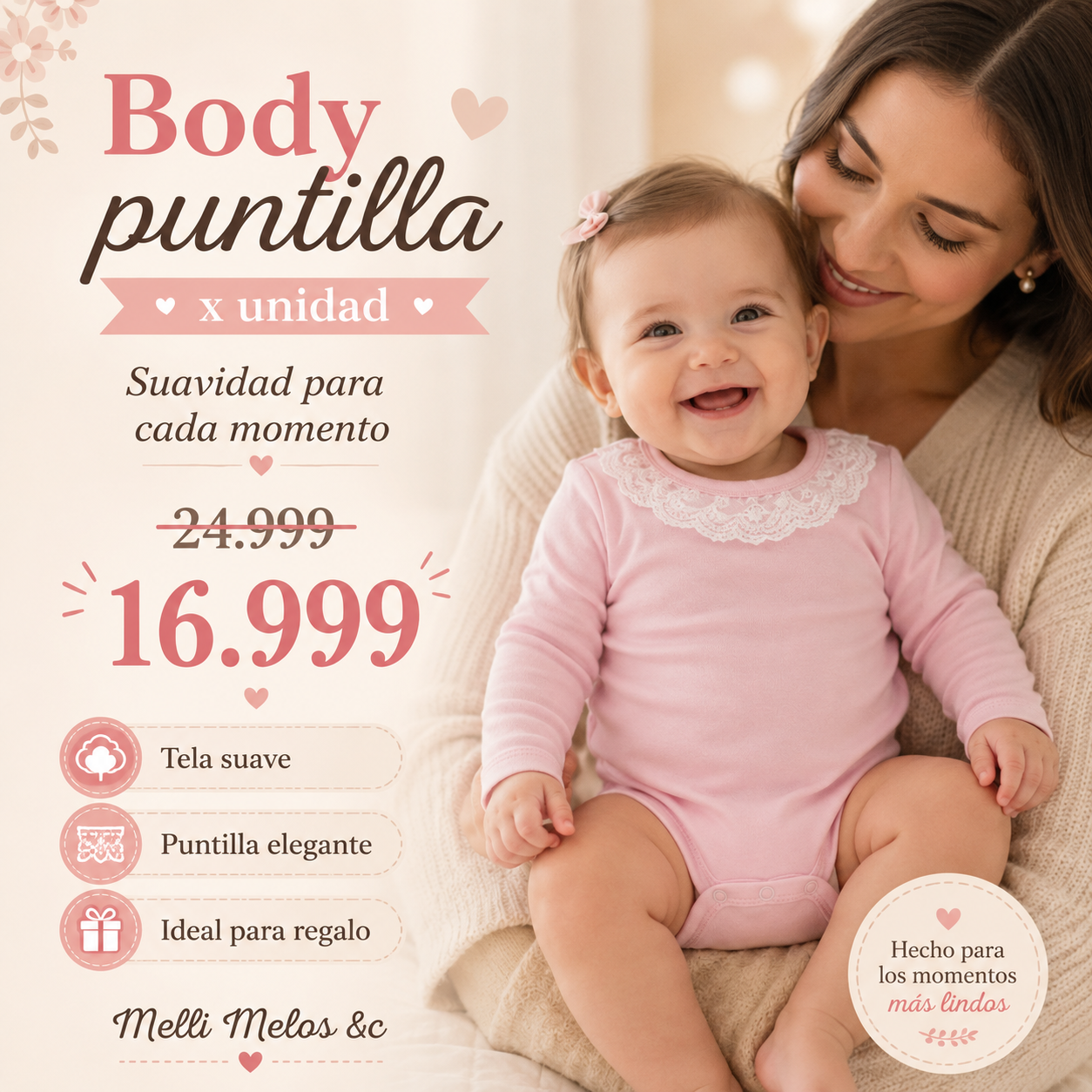 Body Puntilla x Unidad · Mellimelos — foto 5 · MadsJeez Marketplace