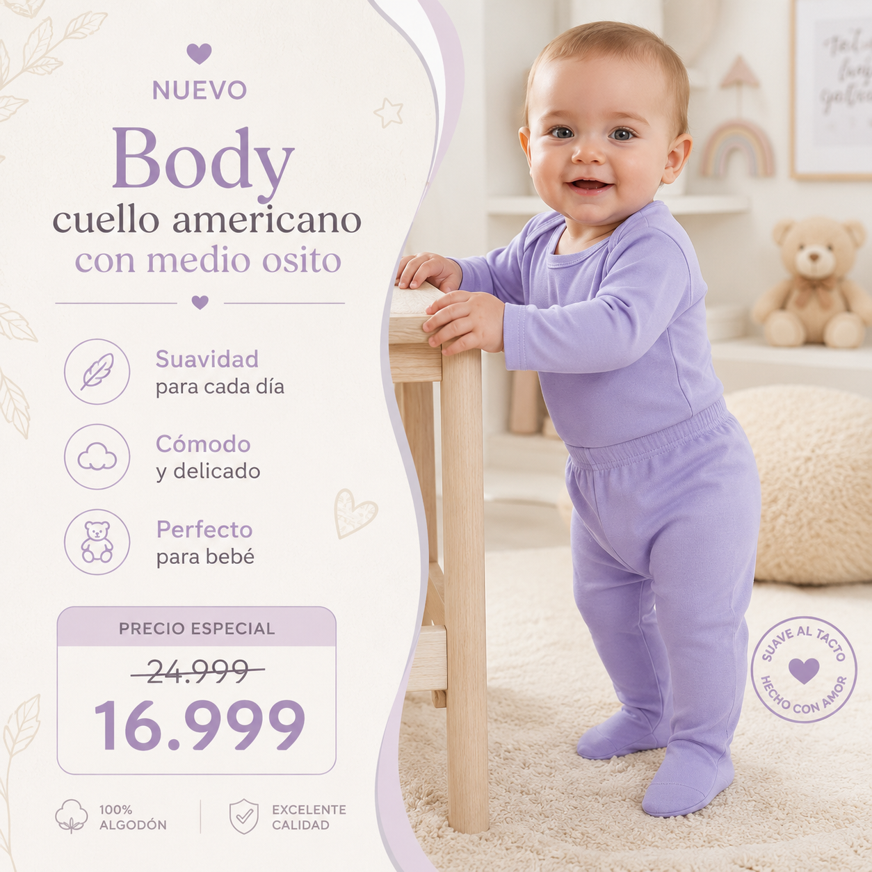 Body Cuello Americano + Medio Osito · Mellimelos — foto 5 · MadsJeez Marketplace