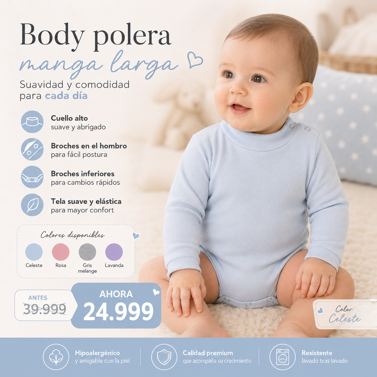 Body Polera Manga Larga · Mellimelos — foto 2 · MadsJeez Marketplace