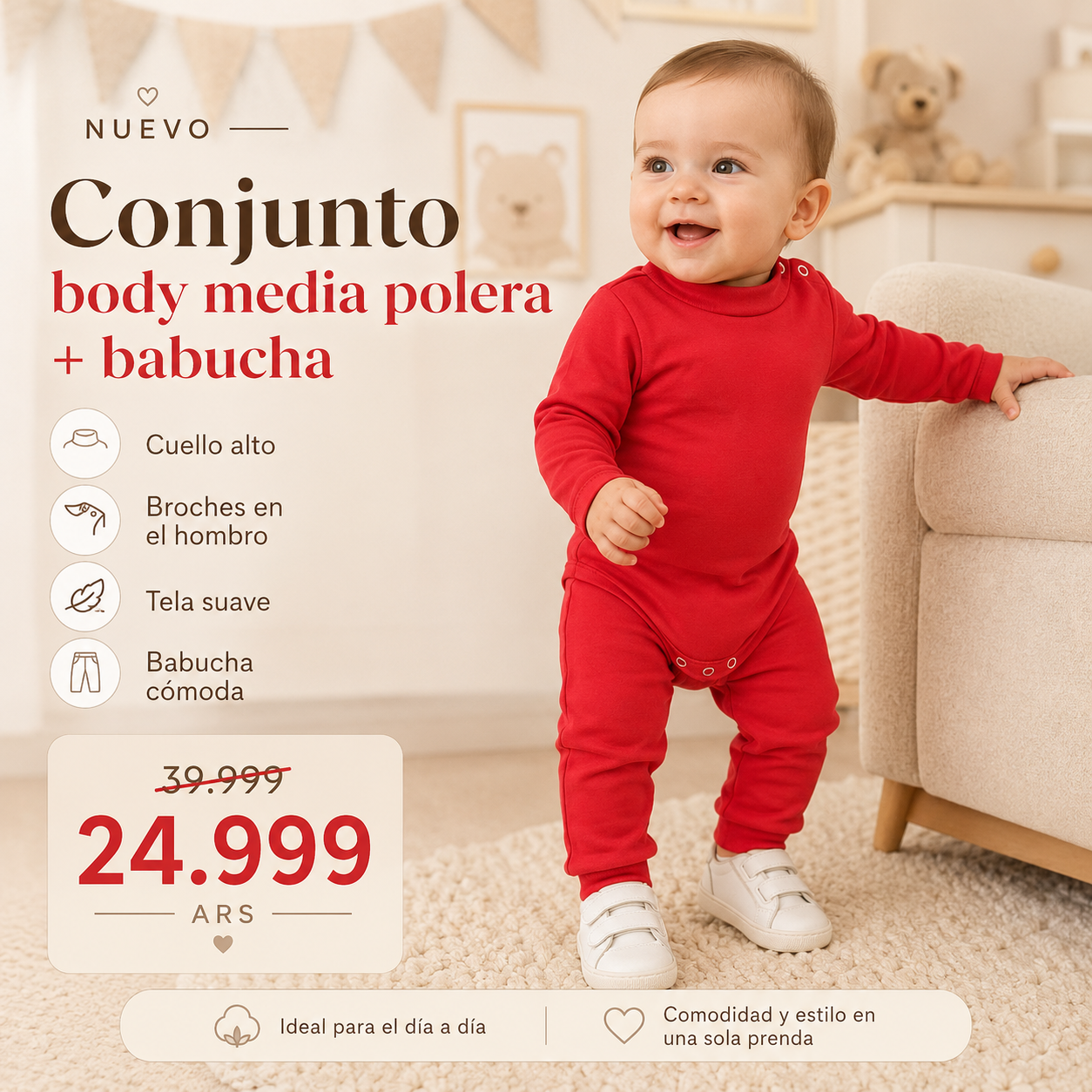 Conjunto Body Media Polera + Babucha · Mellimelos — foto 2 · MadsJeez Marketplace