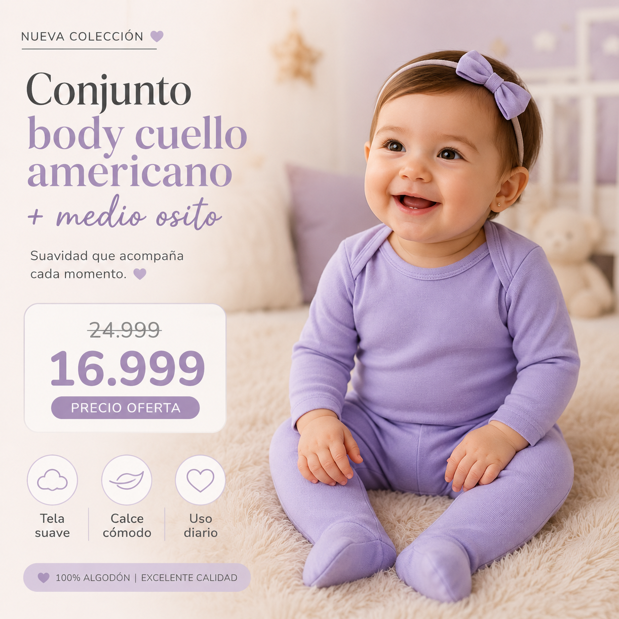 Body Cuello Americano + Medio Osito · Mellimelos — foto 2 · MadsJeez Marketplace
