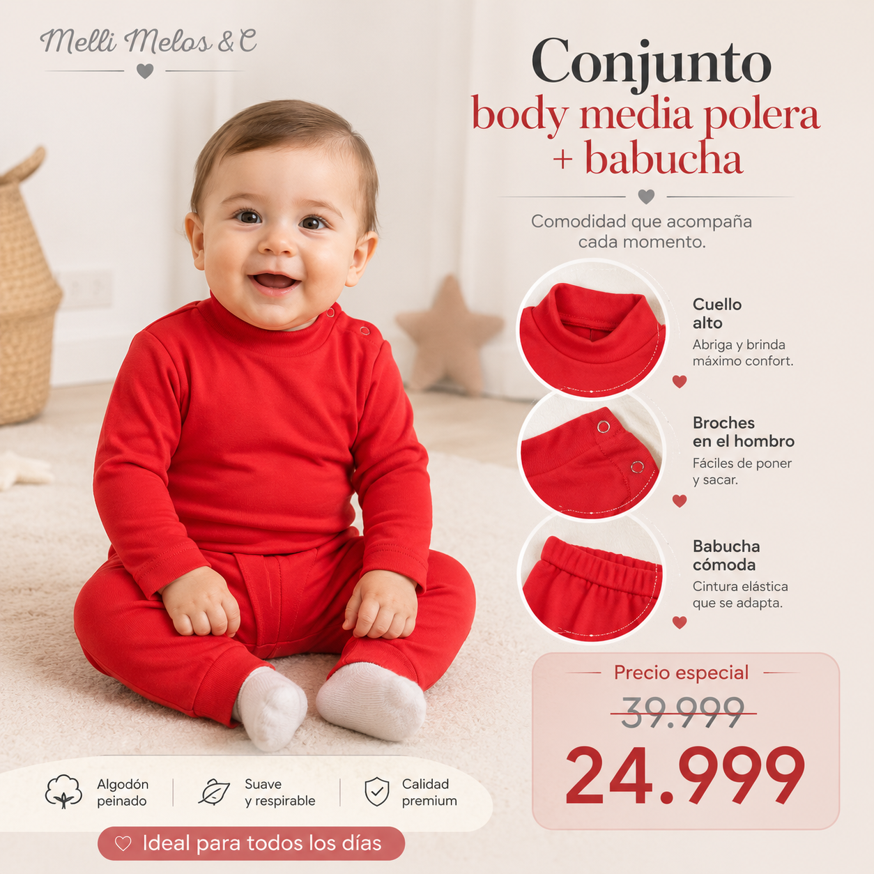 Conjunto Body Media Polera + Babucha · Mellimelos — foto 4 · MadsJeez Marketplace