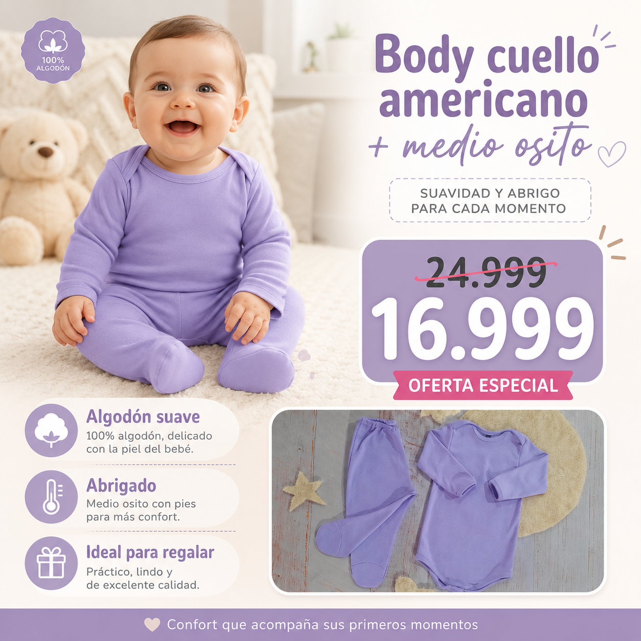 Body Cuello Americano + Medio Osito · Mellimelos — foto 10 · MadsJeez Marketplace