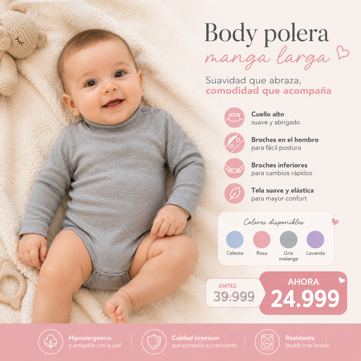 Body Polera Manga Larga · Mellimelos — foto 3 · MadsJeez Marketplace
